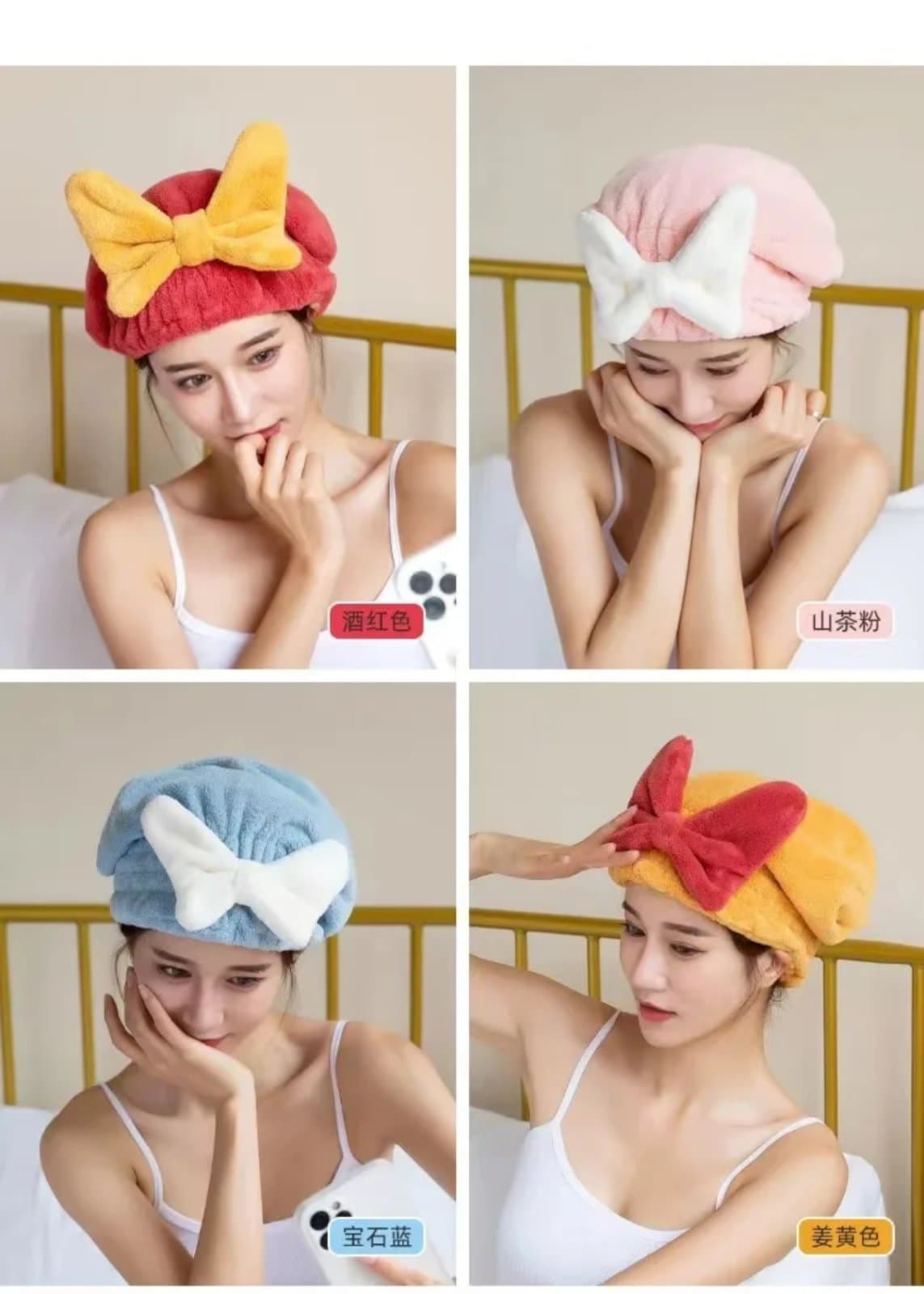 Bonnet de séchage de cheuveux en coton — photo 1