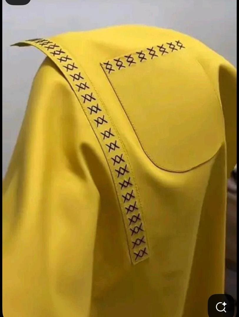 Boubou moderne sénégalais pour homme (Jaune)