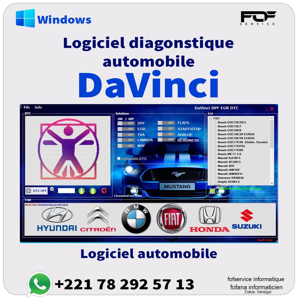 Installation DaVinci logiciels automobile — photo 1