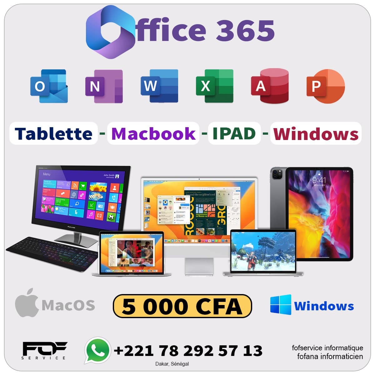 Microsoft Office 365 pour Ipad - Mac-Tablette — photo 1