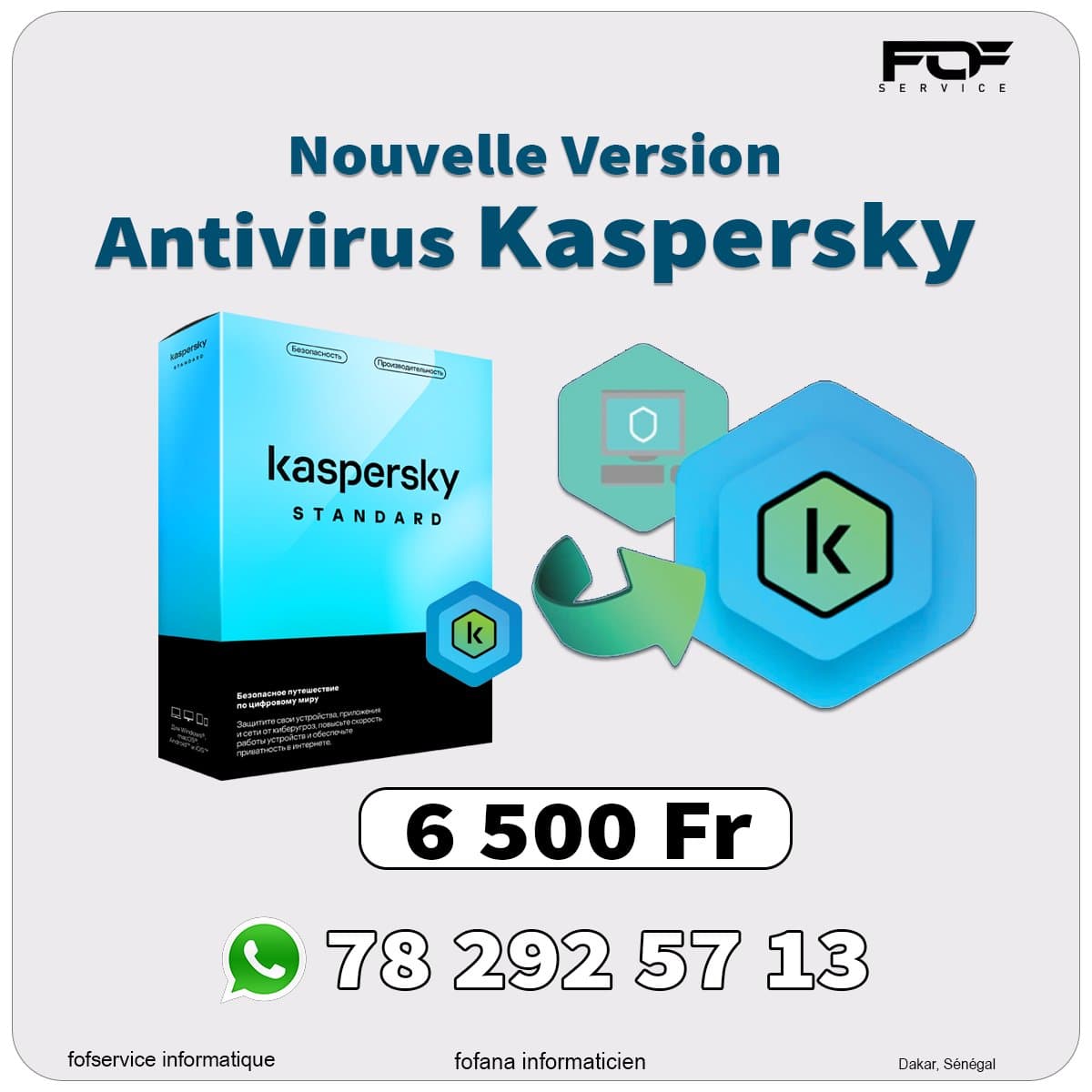 Antivirus Kaspersky 1PC 1an Dakar — photo 1