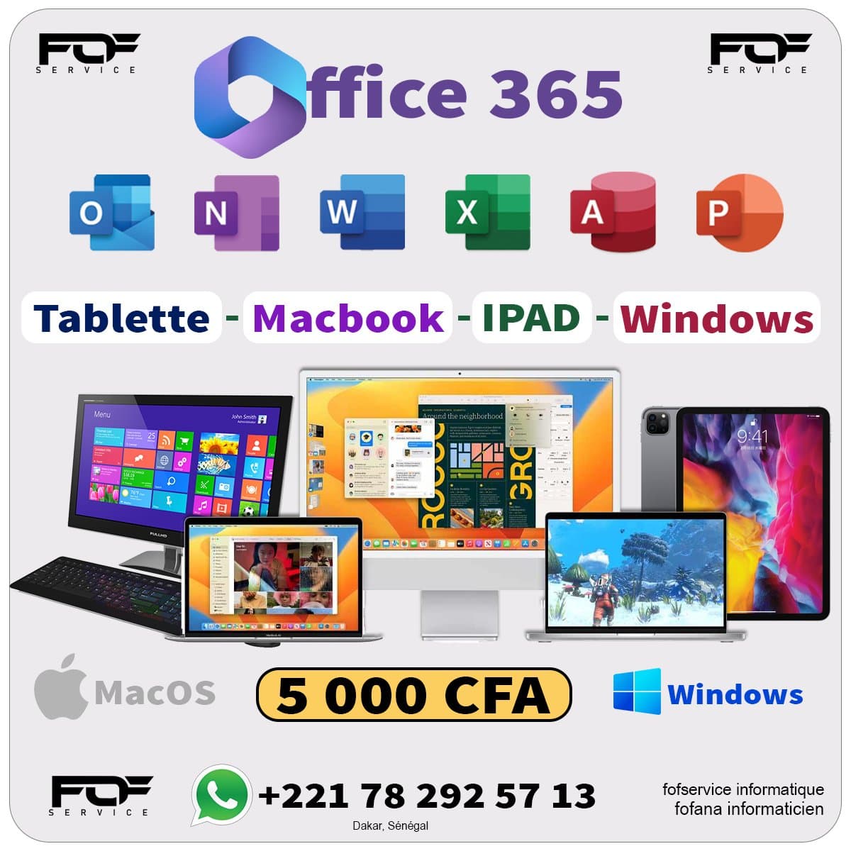 Microsoft Office pour ipad - windows - Tablette - MacOS - Macbook -iMac dakar — photo 1