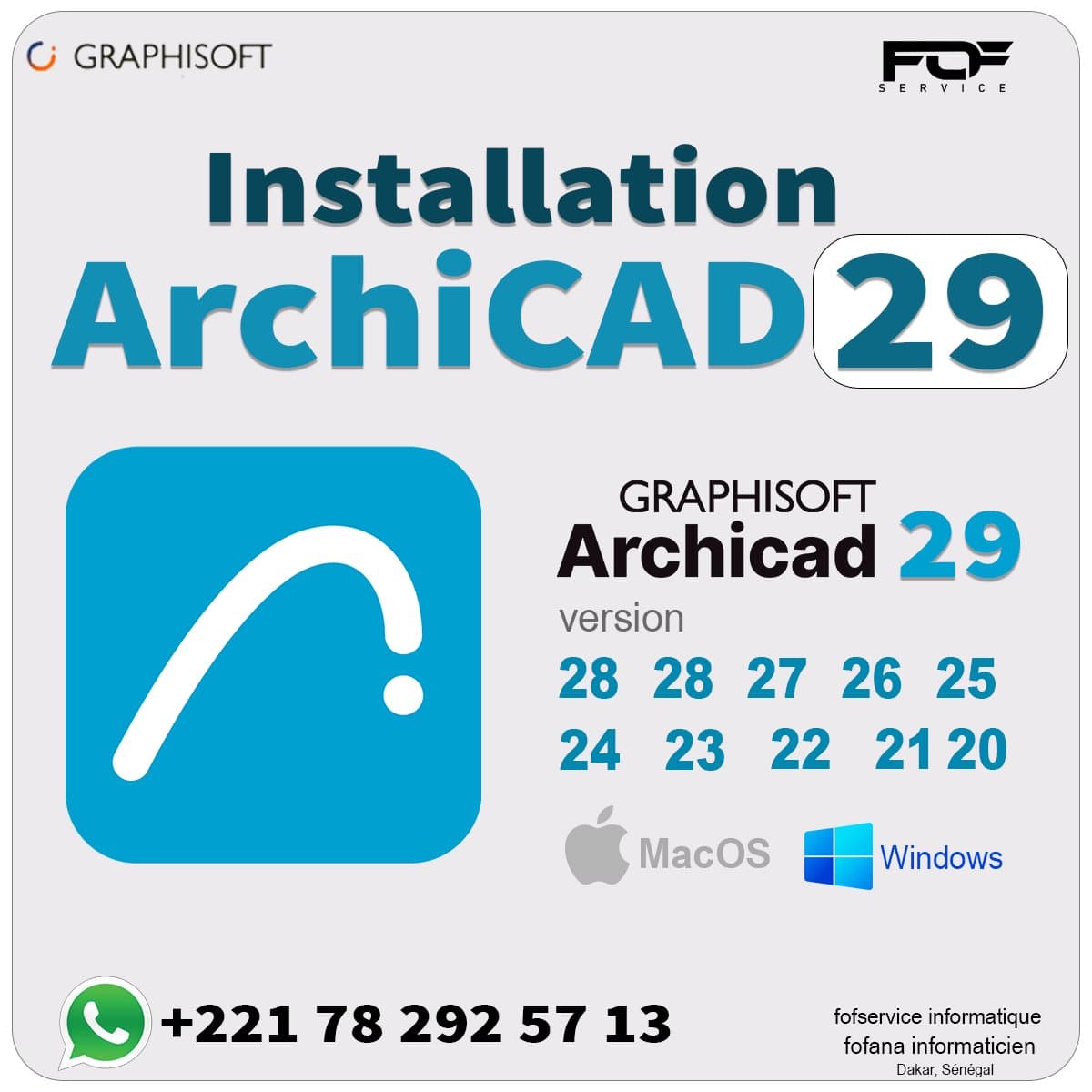 Installation Archicad 29/28/27/26/25/24 dakar — photo 1